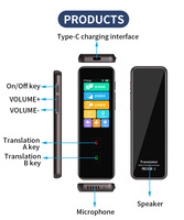 M10 137 en ligne 16 hors ligne voyage d'affaires traducteurs intelligents écran couleur 2.4G 5G WIFI BT Photo groupe Chat langue traduction
