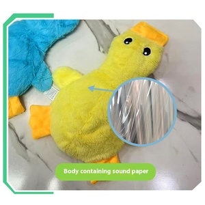 <span class=keywords><strong>Pour</strong></span> <span class=keywords><strong>Amazon</strong></span> grand canard jaune <span class=keywords><strong>chien</strong></span> jouet écologique dessin animé en <span class=keywords><strong>peluche</strong></span> simulé sonnant sonnerie papier résistant jouet de dentition - Product Image 2