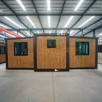 Maison conteneur modulaire extensible à 2 chambres, résistante au vent, préfabriquée moderne et portable pour projet hôtelier
