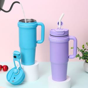 Customized Portable 30oz Double Wall Stainless Steel Travel Mug Leakproof <b>Coffee</b> Cup with Handle Water <b>Bottle</b> - Product Image 2