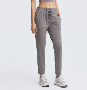 Nouveau pantalon de Yoga droit ample pour femmes <span class=keywords><strong>Dl081</strong></span> taille haute sport décontracté élastique neuf points Nylon/Spandex cheville <span class=keywords><strong>DL081</strong></span> - Product Image 4