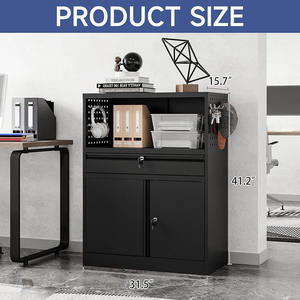 गृह कार्यालय के लिए JH-Mटेक लॉकिंग कैबिनेट धातु कैबिनेट 41.2 "साइड पेगबोर्ड टूल कैबिनेट स्टोरेज के साथ भारी शुल्क गैराज कार्यशाला - Product Image 6