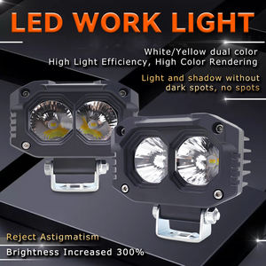 ไฟสปอร์ตไลท์ LED กำลังสูง สองสี 2 เลนส์ 20W กันน้ำ รุ่น MO91 ไฟหน้าสำหรับรถจักรยานยนต์ รถยนต์ รถบรรทุก รถเอทีวี - Product Image 4