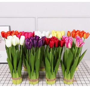 <b>Artificial</b> Tulip <b>Bouquet</b> 12 Heads High Simulation Plastic Silk Flowers For Home Decor Spring Indoor Ornament - Product Image 4
