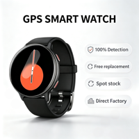 Montre connectée unisexe FT68, écran AMOLED 1,32'', 5 ATM, GPS, lampe de poche, plus de 100 modes sportifs, bracelet en gel de silice, batterie 4 jours, vente en gros directe usine