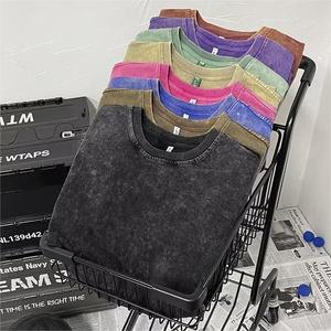 Acid Wash Cotton Men Oversize Tshirt Custom Print Digital Logo Vintage T <strong>Shirt</strong> Heavyweight Streetwear Stone Wash T-<strong>shirt</strong> For Men - Product Image 2