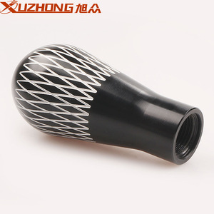 Pommeau de levier de vitesse de voiture en alliage d'aluminium noir, fileté M8 M10, ergonomique, longueur 90 mm - Product Image 4