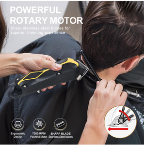 <span class=keywords><strong>Tondeuse</strong></span> à <span class=keywords><strong>cheveux</strong></span> professionnelle pour hommes, 7200 tr/min, haute vitesse, sans fil, rechargeable par USB, kit de coupe de <span class=keywords><strong>cheveux</strong></span> pour barbier - Product Image 3