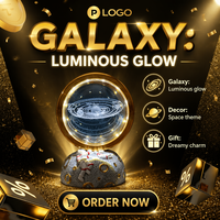 Lampe de Nuit LED USB en Forme de Globe en Résine Gravée en 3D avec Base, Lampe de Bureau Cœur Galaxie Moderne, Décoration Intérieure, Cadeau