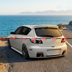 Nuovo Kit Carrozzeria in Fibra di Vetro (FRP) Grezzo per <span class=keywords><strong>3</strong></span> Hatchback X Sport Style - Paraurti Anteriore/Posteriore, Minigonne Laterali, Parti Aerodinamiche JDM Tuning - Product Image 4