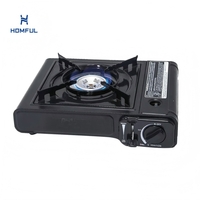 HOMFUL Réchaud à Gaz Portable à Allumage Automatique pour Camping Extérieur Avec Mallette de Transport