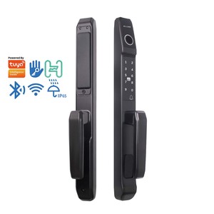 <span class=keywords><strong>Serrure</strong></span> de <span class=keywords><strong>porte</strong></span> intelligente en aluminium noir à pont thermique brisé, étanche, avec application TUYA TTlock, empreinte digitale et mot de passe, pour <span class=keywords><strong>porte</strong></span> <span class=keywords><strong>coulissante</strong></span> en verre - Product Image 3