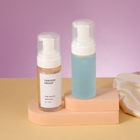 Tragbare 100ml 150ml Nachfüllbare Zylinder-Glasflasche mit Schaumspender in Mattfarbe für Gesichtsreiniger und Hautpflege-Verpackung