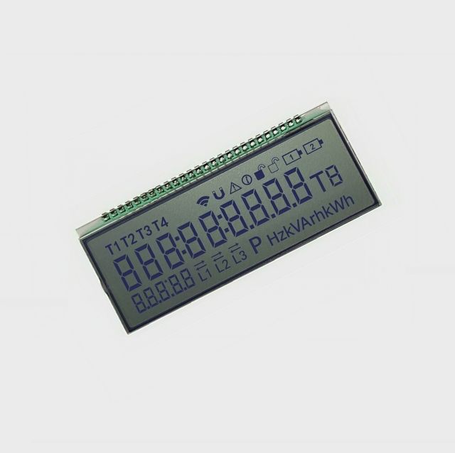 7 Segment 10 Digit TN HTN STN FSTN VA Custom LCD Display 2.6 Inch 3 Phase Energy Electricity Meter