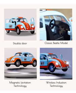 Modèle de voiture de collection en métal moulé sous pression, lévitation magnétique, décoration de bureau, cadeau, artisanat de précision - Product Image 6