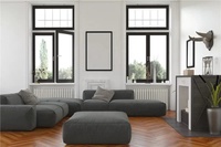 Ventanas Francesas SJUMBO Insonorizadas y de Eficiencia Energética, Ventana Abatible de Aluminio con Marco Doble Acristalamiento y Rejilla