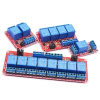 Module de relais 1/2/4/8 voies 5V12V24V avec support d'isolation optocoupleur pour carte d'extension à déclenchement plat haute et basse tension