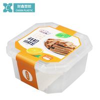 Nouveau design CX035 950ml conteneur en plastique à huit coins seau en plastique d'injection jetable boîte de rangement de crème glacée conteneur de collation