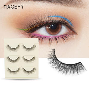 <span class=keywords><strong>Magefy</strong></span> – Faux cils en bande 3D 5D effet œil de chat, naturellement fins et courbés, lot de 3 paires, vente en gros - Product Image 3