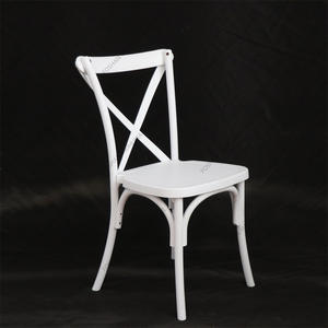 جودة عالية محمولة البلوط عبر مسند الظهر كرسي تكديس للاستخدام في الهواء الطلق الحدائق حفلات الزفاف الحانات الطعام الأبيض البلوط تأجير صغيرة - Product Image 2