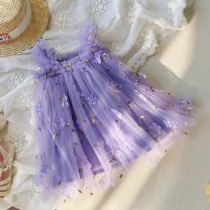 <span class=keywords><strong>Jupe</strong></span> en <span class=keywords><strong>tulle</strong></span> de fête pour bébé fille, robe tutu d'été sans manches à imprimé floral et couches de 2 ans - Product Image 5