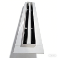 Diffuseur d'air encastré en aluminium à lames fixes, diffuseur de plafond réglable pour système de ventilation