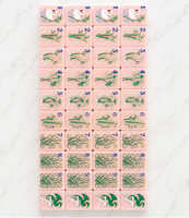 Jeu de Mahjong en Acrylique Rose à Couche Unique avec Motif Floral Délicat, Lisse et Poli à la Main, pour Fêtes Familiales, Tuiles de Mahjong Américaines