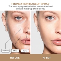Fond de teint de marque privée liquide correcteur crème imperméable aérographe fond de teint spray maquillage imperméable et mat