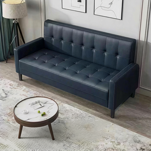 Divano Letto Moderno in Tessuto Tecnico con Base a Molle in Legno Massello e Imbottitura in Spugna ad Alta Densità, Arredamento per la Casa - Product Image 2