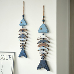 Mediterranean Style Fish <b>Wall</b> Hanging 3D Fish Shape Home <b>Decor</b> Entryway Living Room Decoration - Product Image 1