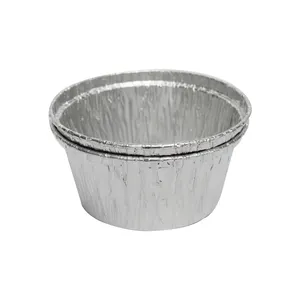120ml 플라스틱/알루미늄 호일 뚜껑을 가진 소형 처분할 수 있는 둥근 알루미늄 호일 굽기 컵