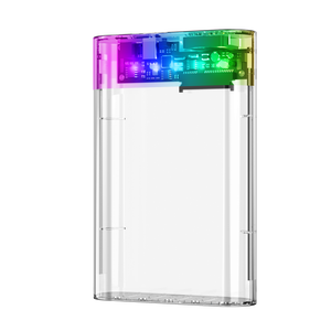 Herramienta libre tipo C 2,5 3,5 pulgadas HDD <span class=keywords><strong>carcasa</strong></span> USB3.0 unidad <span class=keywords><strong>externa</strong></span> caja de <span class=keywords><strong>disco</strong></span> <span class=keywords><strong>duro</strong></span> deslizante transparente RGB ventilador de refrigeración para PC portátil - Product Image 5