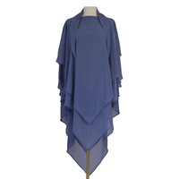 Nouveau Voile de Prière Uni pour Femme Musulmane, Modèle Turc, à Nouer sur la Tête, 3 Couches, Long Niqab en Chiffon, Khimar 130cm, Fabrication Soignée