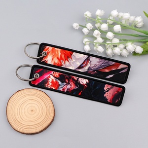 9 Designs Hotsale <b>Anime</b> Death God Embroidered <b>Keychain</b> Cartoon Campus Accessories Fabric <b>Keychain</b> Charms for Bag - Product Image 4