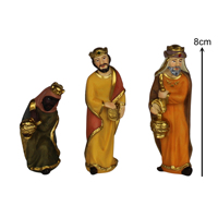 ZICOM Haifa Baroque Ensemble de figurines de la Nativité 12 pièces Figurines de Noël en polyrésine Ornements peints à la main Environ. 8 cm Allemagne