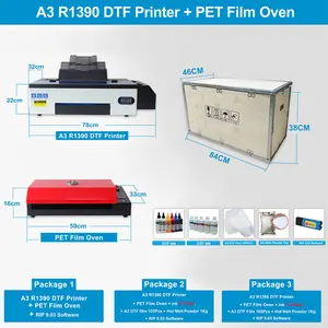 Nuovo arrivo digitale DTF stampante con R1390 testina di stampa con Fogli di PET Forno
