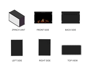 <span class=keywords><strong>Chimenea</strong></span> Eléctrica Integrada Lineal con Tecnología de <span class=keywords><strong>Llama</strong></span> Realista de Lujo, <span class=keywords><strong>Chimenea</strong></span> Eléctrica Virtual con Pantalla LCD de 29 Pulgadas - Product Image 3