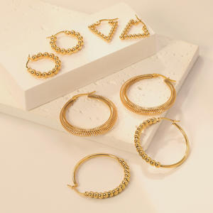 2025โรงงานใหม่ขายส่งคุณภาพสูงของผู้หญิงเครื่องประดับที่ดีหรูหราต่างหูห่วงสแตนเลสทันสมัย - Product Image 6