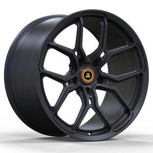 JZ Juego de 1 Llanta Forjada 5x130 5x120mm, Llantas de Aleación de Aluminio Negro Cepillado para Autos de Pasajeros 992 991 997 M3 M4 M5 <span class=keywords><strong>M8</strong></span> - Product Image 6