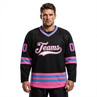 Professionelle Sublimierte Eishockey-Trikots Individuelles Logo Teamname Atmungsaktiv 100% Polyester Schnelltrocknend Unisex Ganzjahres-Sportshirts