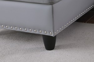 3-Piece L-Shaped Faux Leather <b>Sofa</b> <b>Bed</b> Set with <b>Storage</b> Ottoman Modular Design Eco-Friendly & Durable for Living Room - Product Image 5