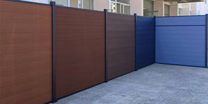 سياج خارجي مركب من الخشب والبلاستيك مقاوم للماء ويوفر الخصوصية، لوح سياج WPC للحدائق/الديكور الخارجي - Product Image 2