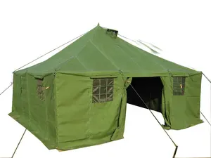 Oxford Waterproof Fabric Outdoor 20 Man Green Tent For Sale