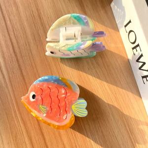 DOWELL Neue tropische Fisch-Haarspange aus Acetat, niedliche Cartoon-Handarbeit, Haar-Accessoire für Damen im Ozean-Stil für Hochsteckfrisuren & Hinterkopf - Product Image 4
