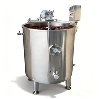 Cuve de fusion à agitation à bobine chauffante à fond ouvert en acier inoxydable pour petites productions de miel, cire et chocolat