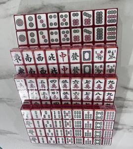 In Stock Luxury Crystal Acrylic American Mahjong Four Player <b>Entertainment</b> Game Tiles 160Pcs - Product Image 1