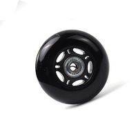 Valise Spinner Valise 75 Roue universelle de remplacement en polyuréthane noir 75mm 3 pouces Pu 75mm Od 24 mm Wide Bagages Wheels