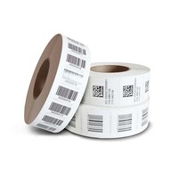 Etiqueta adhesiva de código QR a prueba de agua personalizada, etiqueta de código de barras variable para productos electrónicos de consumo, precio de fábrica, serie de números consecutivos