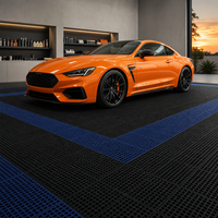 Dalles de sol de garage en PP à emboîtement robustes, revêtement de sol en plastique antidérapant pour garage
