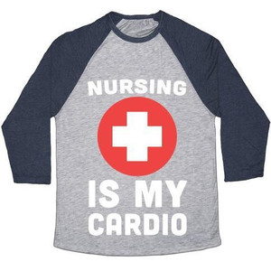 La infermieristica è la mia maglietta da baseball unisex Tri-Blend - Product Image 2